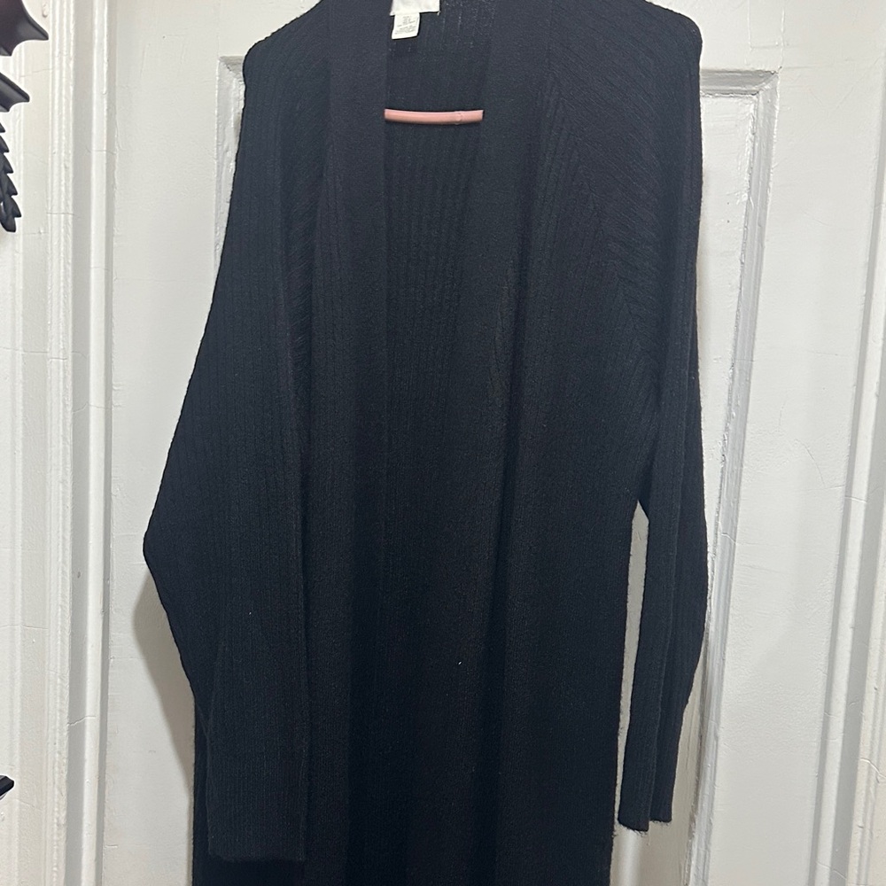 H&M Black Longline Cardigan